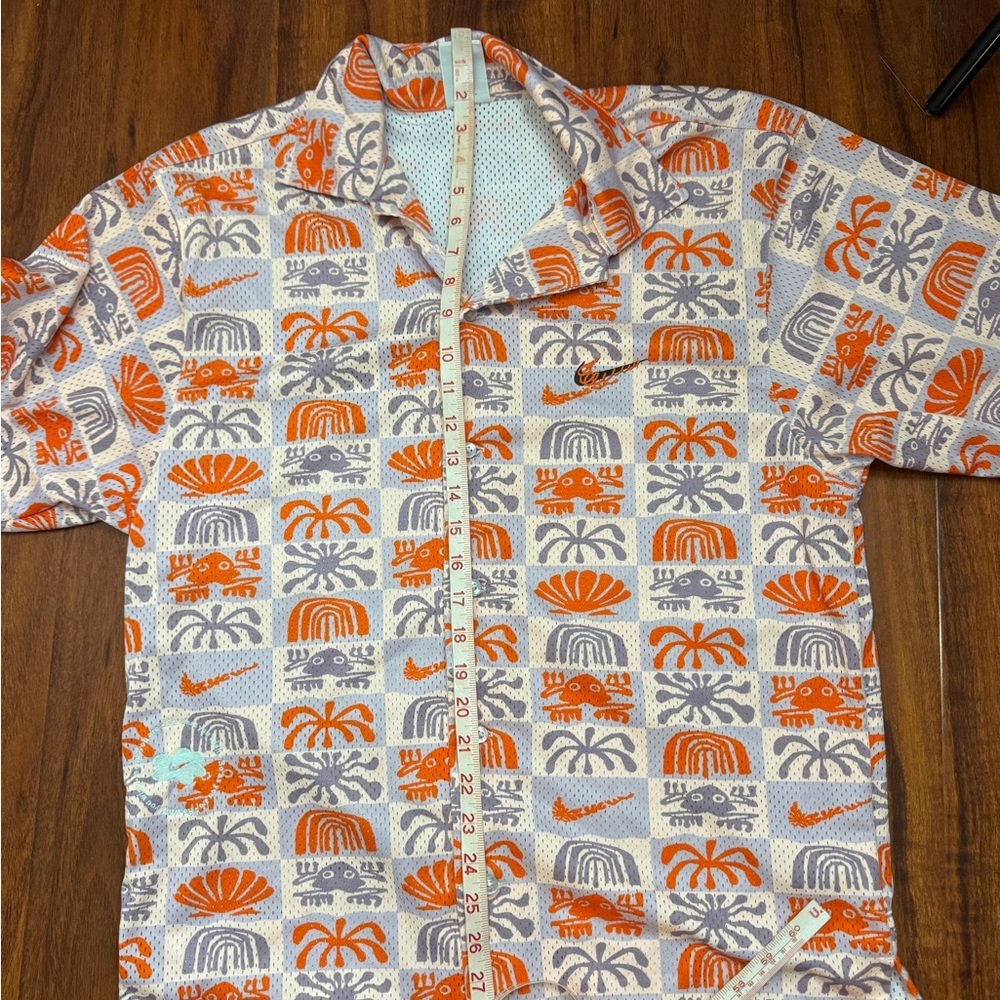Nike Vintage Mesh Dri Fit Button Up Shirt Size Medium - Picture 6 of 6